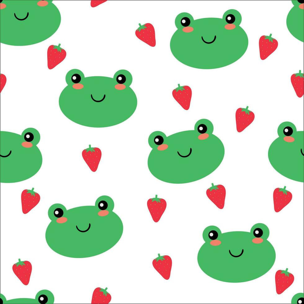 Frosch Karikatur nahtlos Muster süß Tier Hintergrund zum Textil- Geschenk Verpackung Papier Hintergrund Vektor Illustration Tasche Kleidungsstück Mode