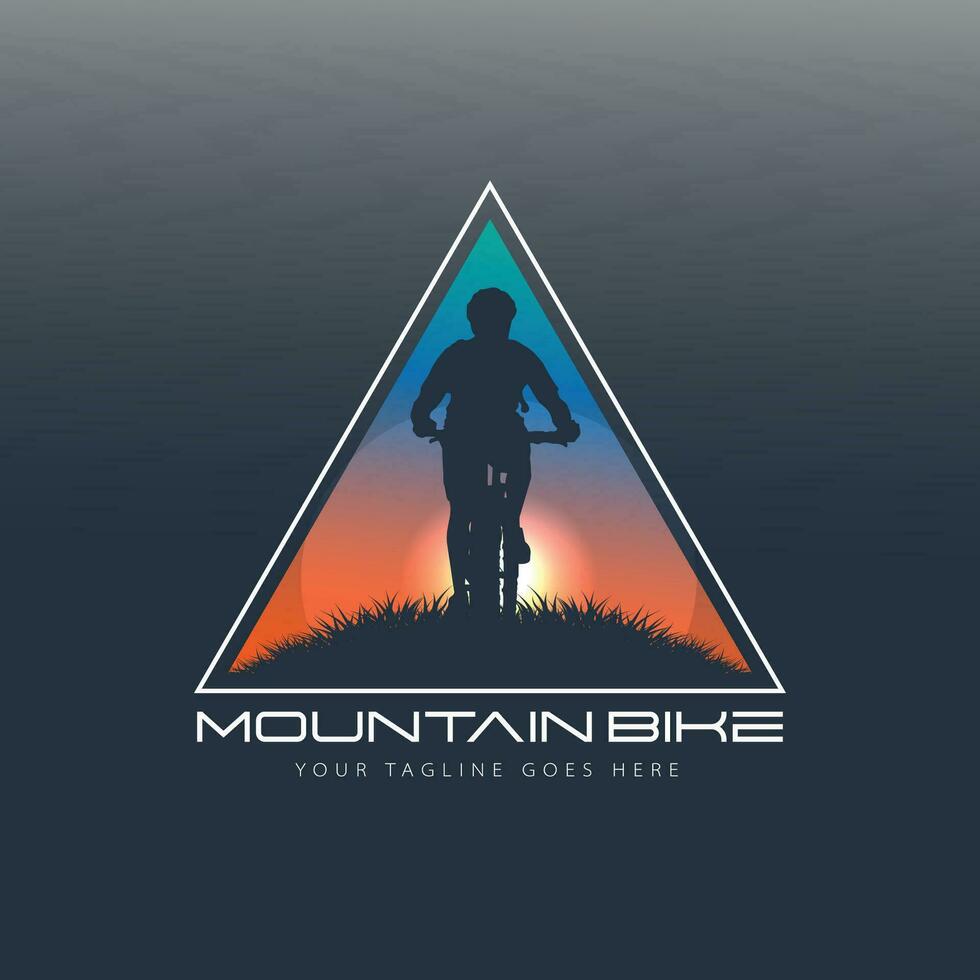 Mountainbike-Logo-Vektor vektor