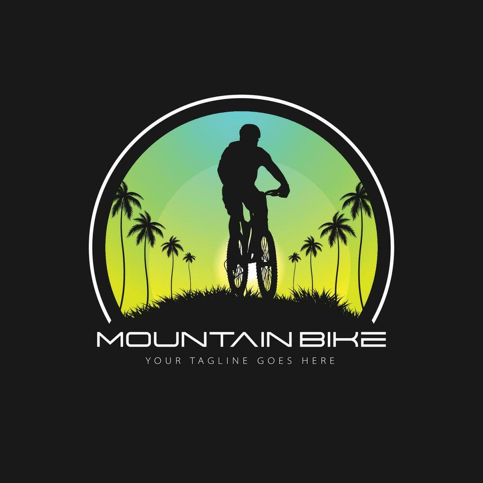 Mountainbike-Logo-Vektor vektor