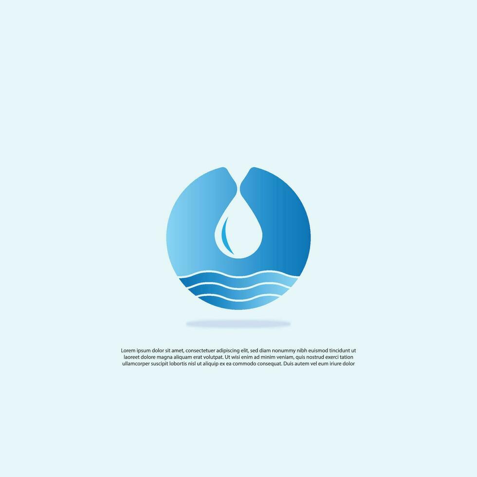 vatten logotyp vektor