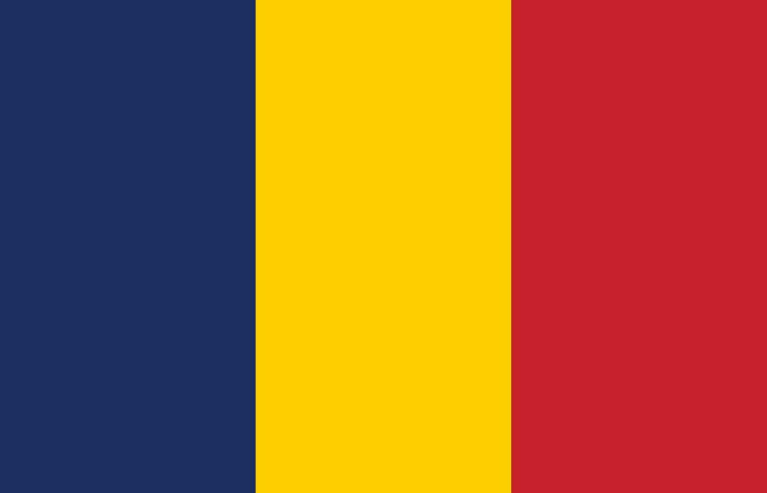 Flagge von Tschad . Tschad Flagge Vektor isoliert auf Weiß Hintergrund