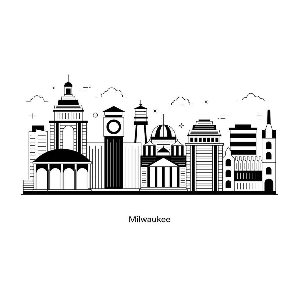 milwaukee city landmärke vektor