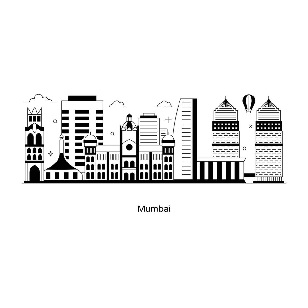 Mumbai City landmärke vektor