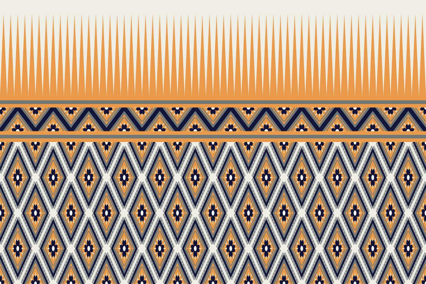 traditionelles Design des geometrischen ethnischen Musters für Hintergrund, Teppich, Tapete, Kleidung, Verpackung, Batik, Stoff, Sarong, Vektorillustrationsstickereiart. vektor