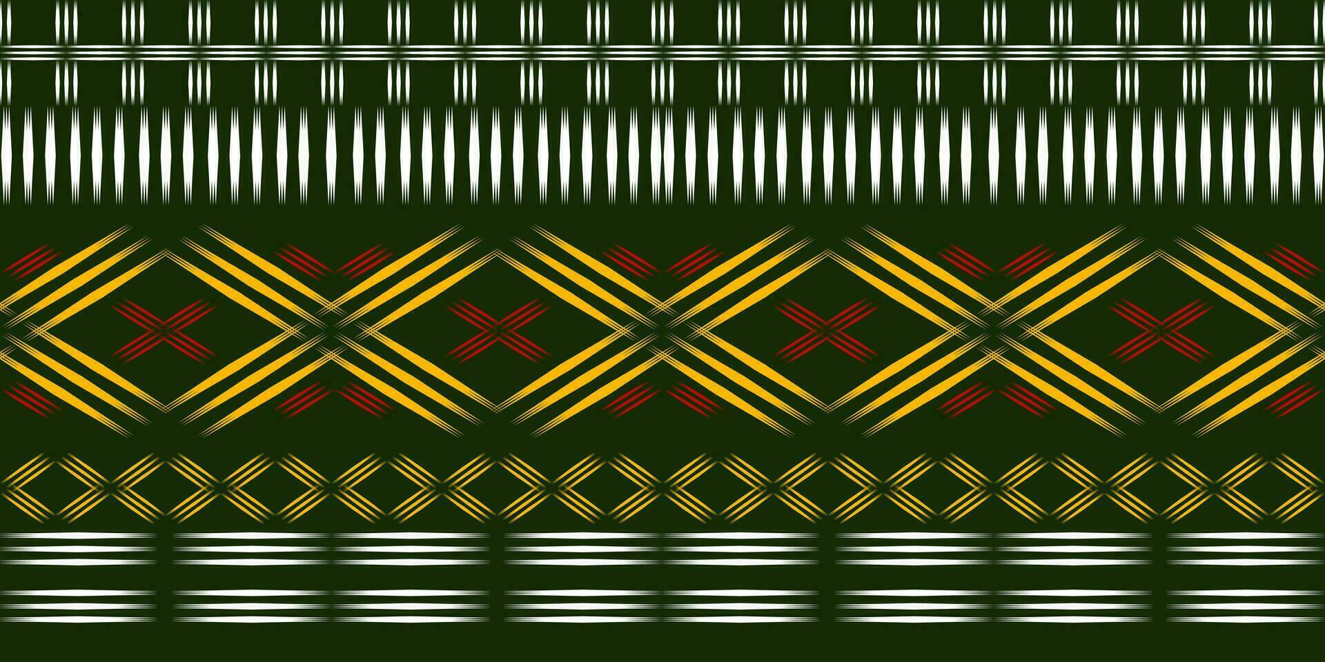 sömlös mönster, traditionell etnisk mönster på grön bakgrund, aztec abstrakt vektor illustration