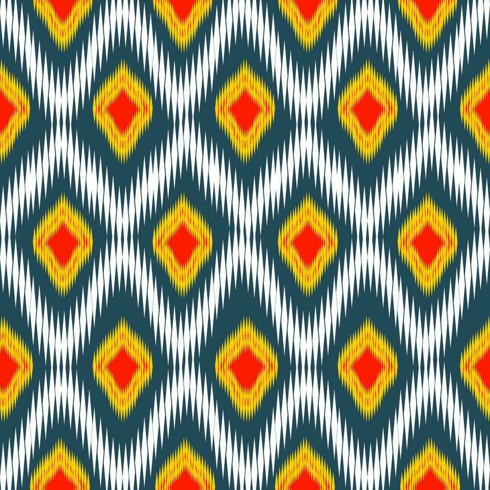 etnisk abstrakt ikatkonst. sömlösa mönster i tribal, folklig broderi och mexikansk stil. Aztekisk geometrisk konst prydnadstryck.design för matta, tapeter, kläder, omslag, tyg, omslag, textil vektor