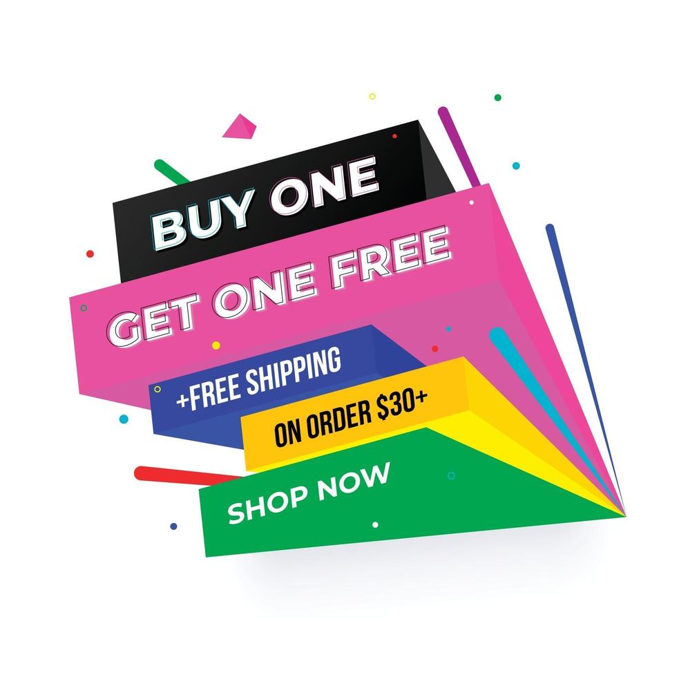 buy1 get1 Rabatt 50 Rabatt auf Bannerdesign. Werbebanner Grafikdesign. vektor