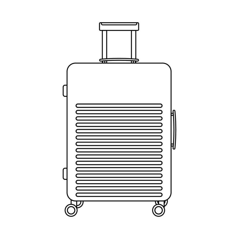Koffer Gliederung Symbol Illustration auf Weiß Hintergrund vektor