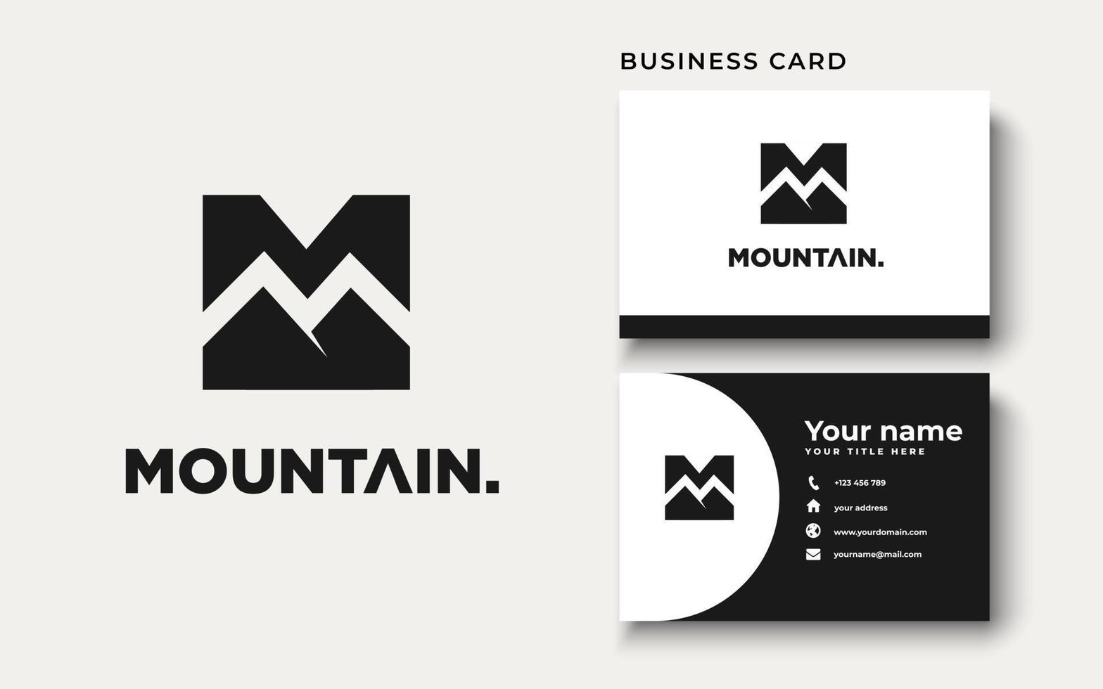 bokstaven m mountain logo design inspiration vektor