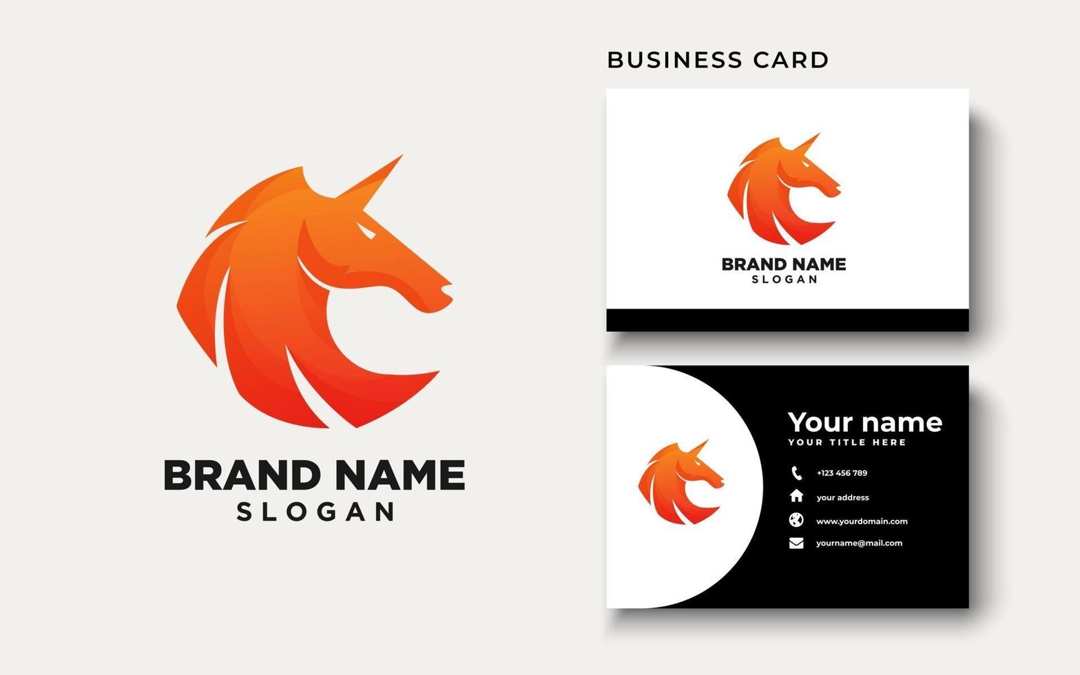 häst riddare logo design inspiration vektor