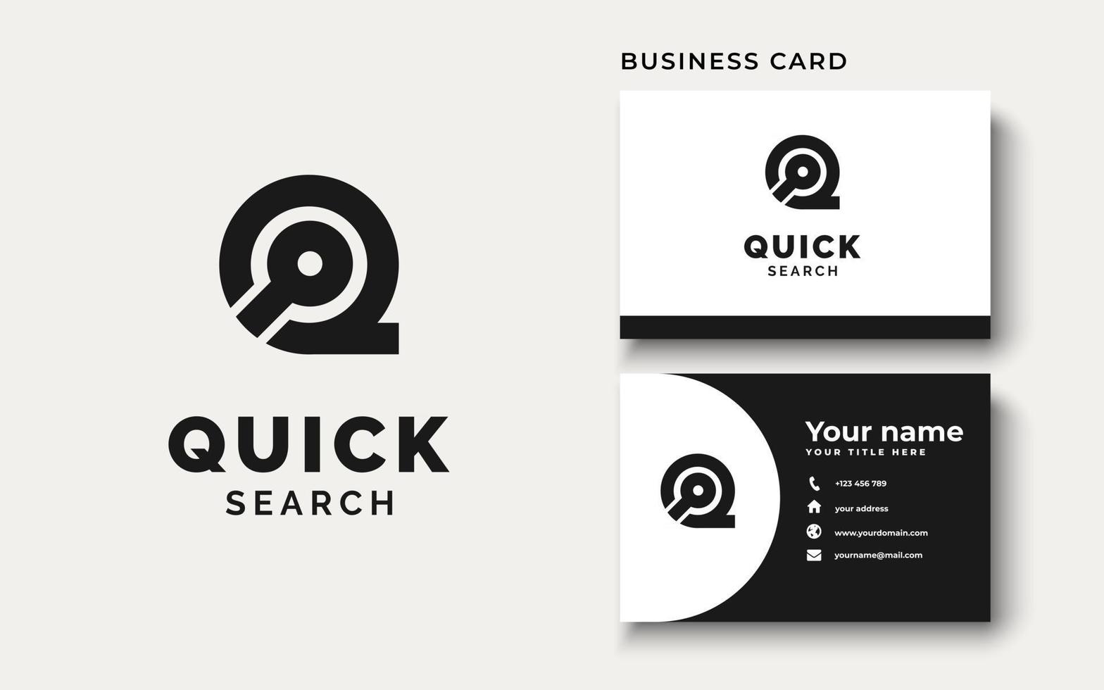 Initial q mit Suchsymbol Logo Design Inspiration vektor