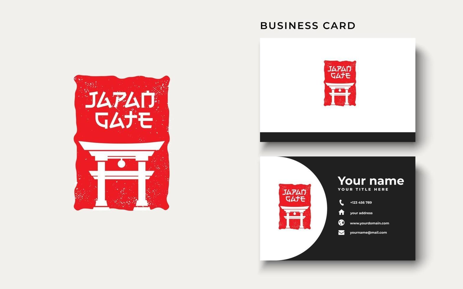 japansk gate logo design inspiration, vektorillustration vektor