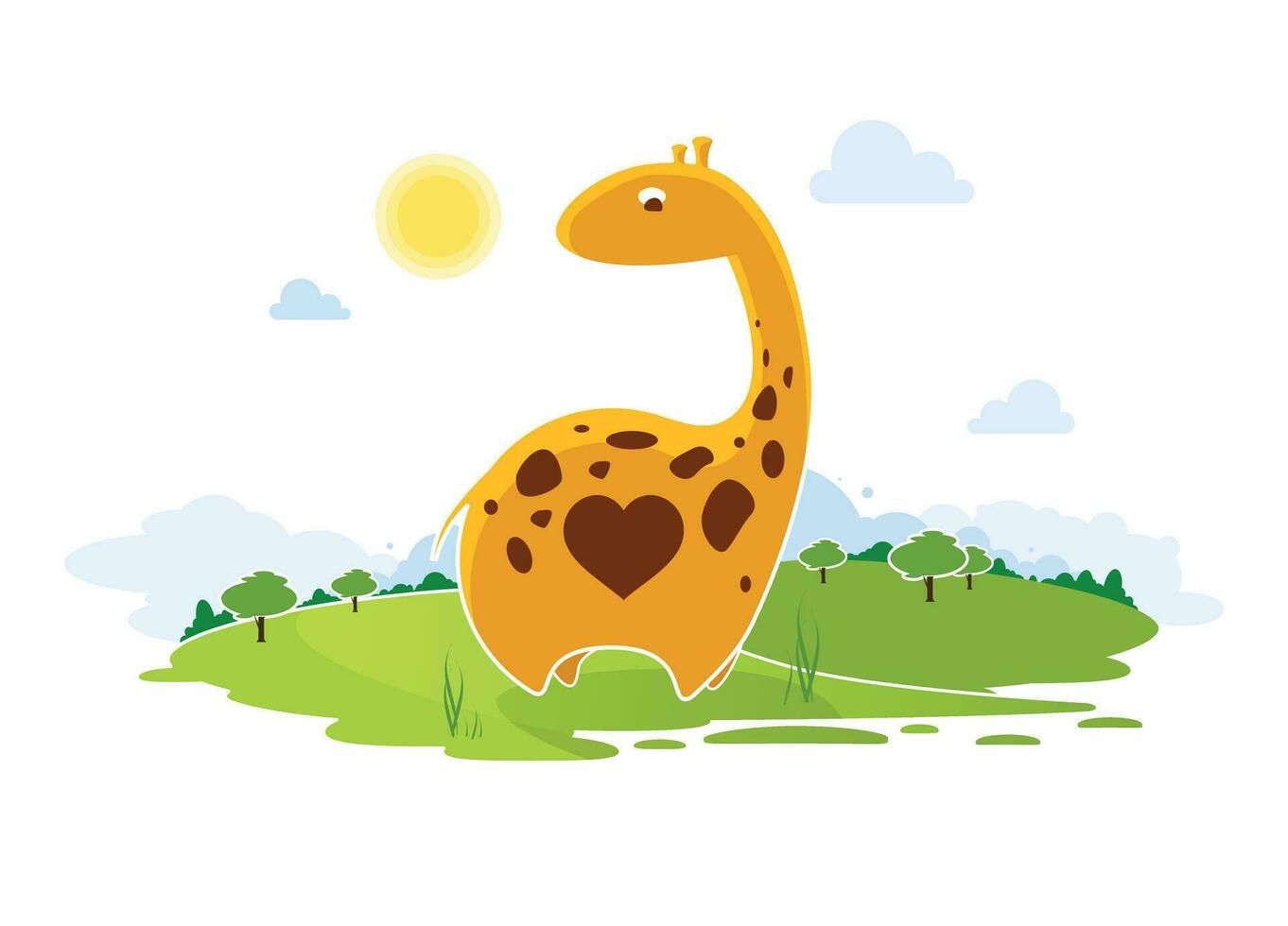 Illustration von ein süß Giraffe vektor