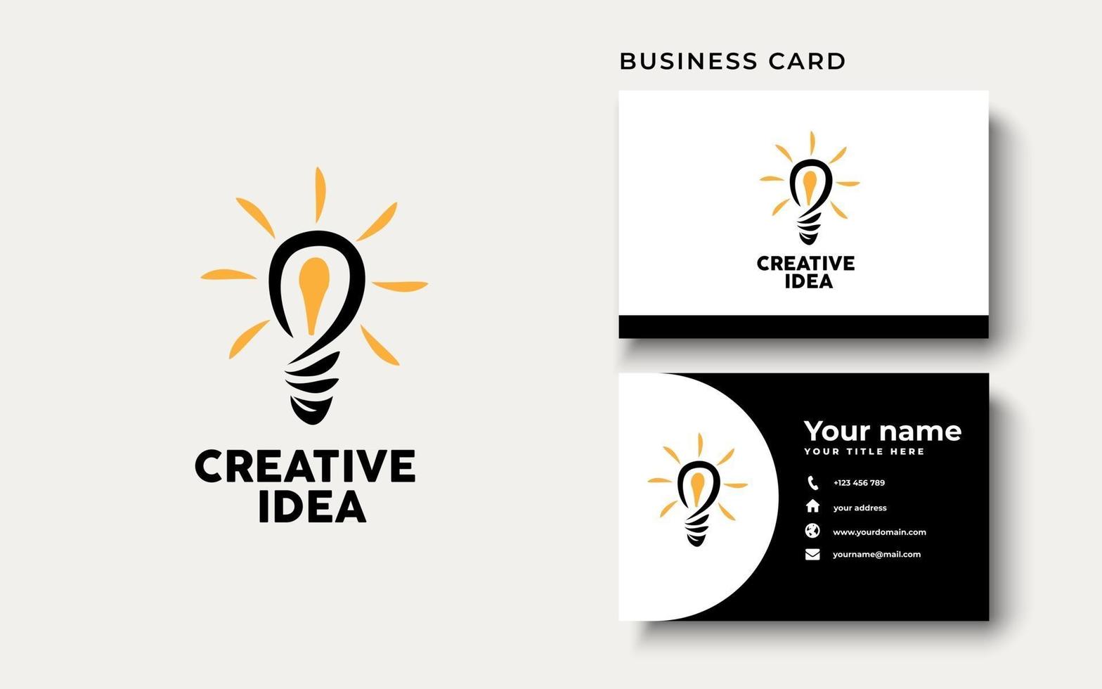 Inspiration für kreatives Logo-Design der Glühbirne vektor