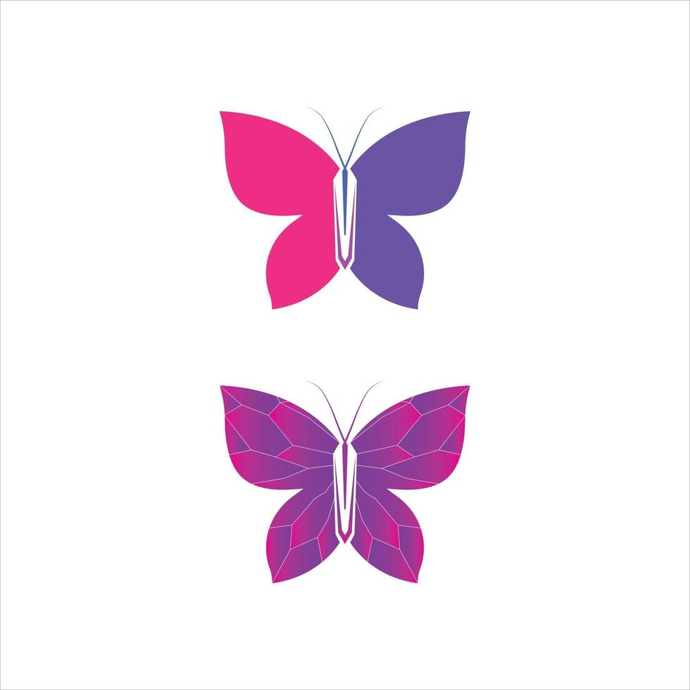 Schönheit Schmetterling Icon Design Tier Vektor Logo modische Icon Set Natur Tier