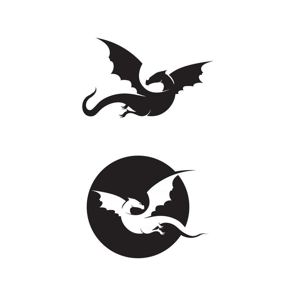 Drachen Vektor Icon Illustration stellen Sie sich vor, dass Tierphantasie Reptil fliegen