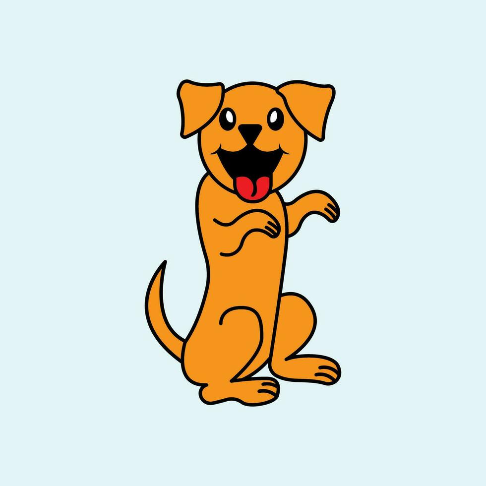 söt hund tecknad serie. vektor illustration
