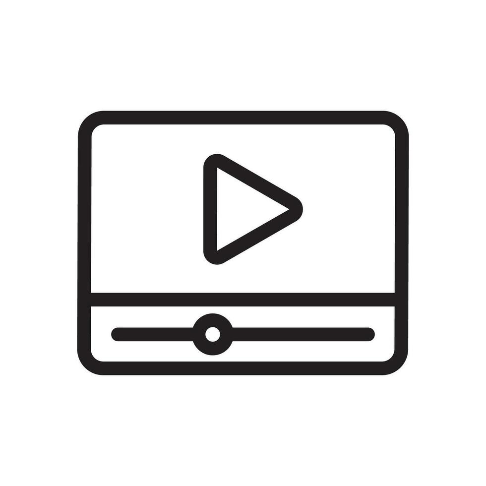 video strömning ikon vektor design illustration