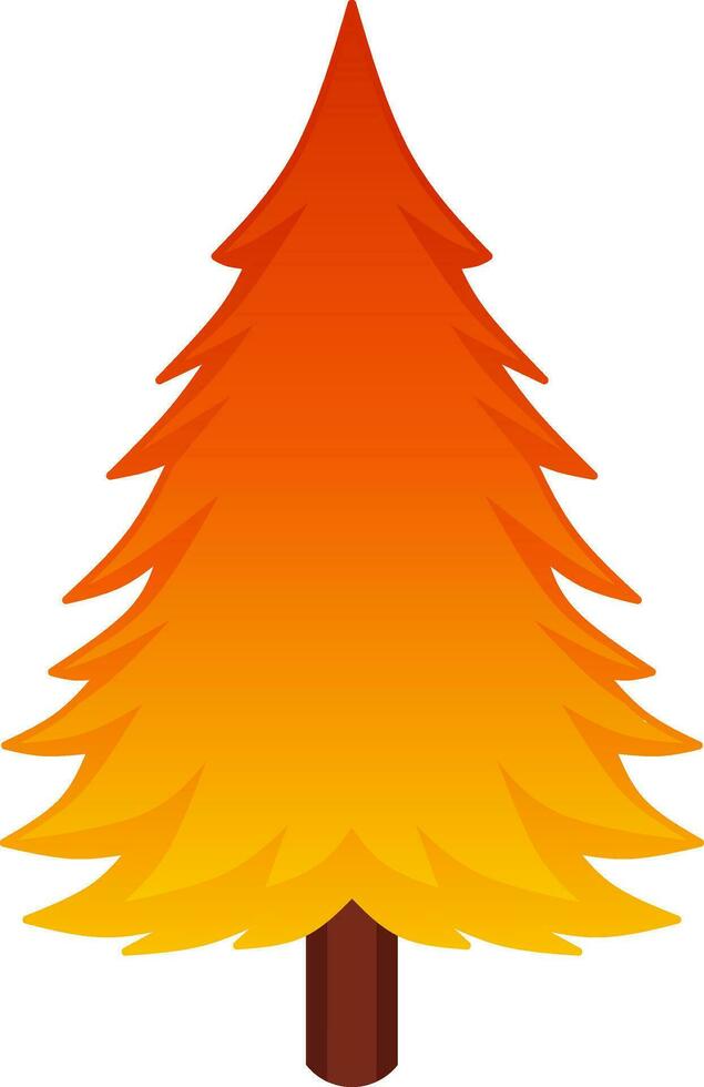 Herbst Kiefer Vektor Illustration. fallen Jahreszeit Kiefer Symbol mit Gradient Farbe. fallen Jahreszeit Kiefer Baum zum Herbst Symbol, Zeichen, Symbol oder Dekoration. Weihnachten Baum im Herbst zum Design Wald und Pflanze
