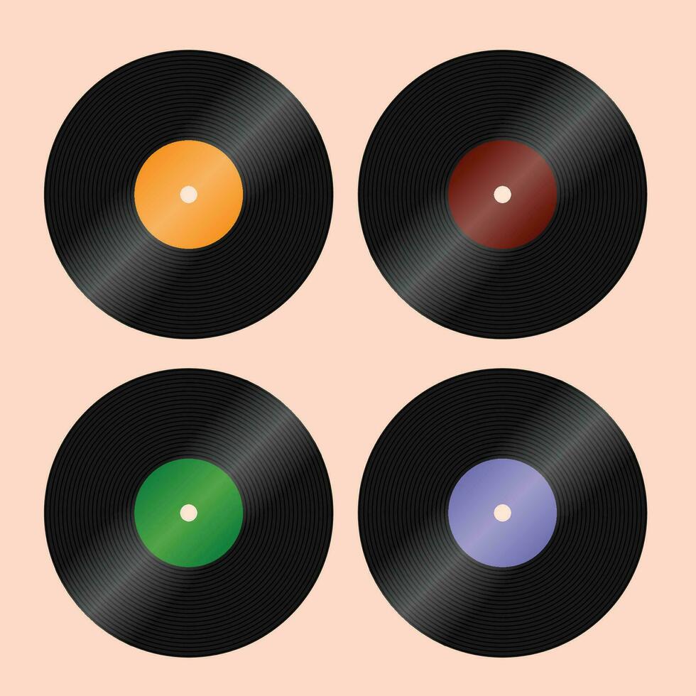 vinyl disk vektor illustration