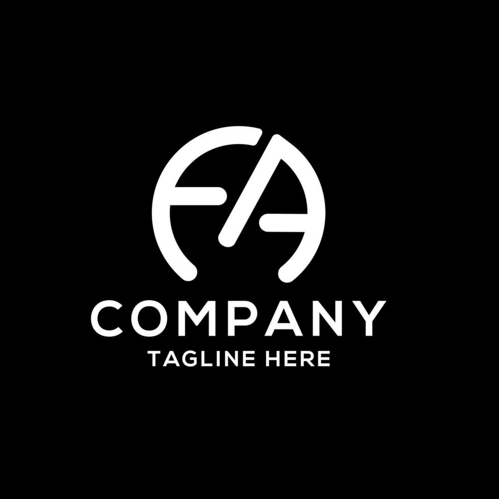 fa typografi logotyp design , företag identitet design vektor