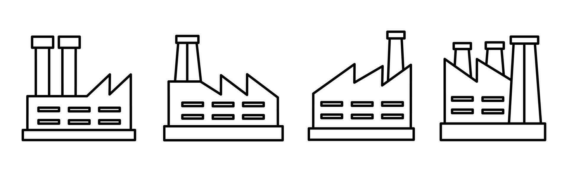 fabrik ikon mall. stock vektor illustration.