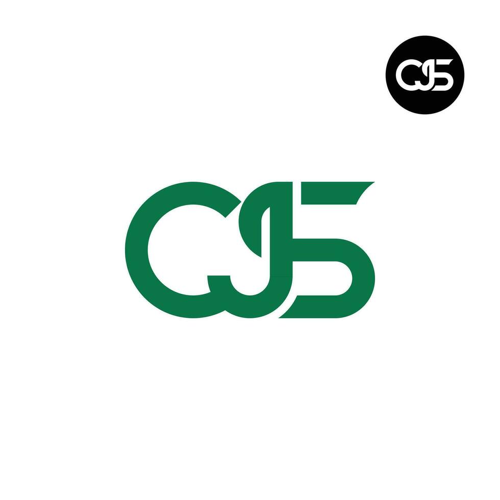 brev cjs monogram logotyp design vektor