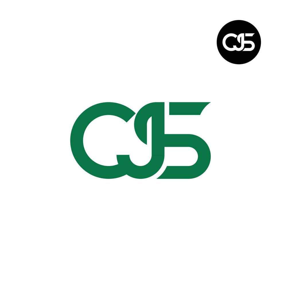 Brief cjs Monogramm Logo Design vektor