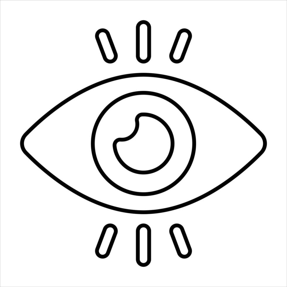 Vision Linie Symbol Design Stil vektor