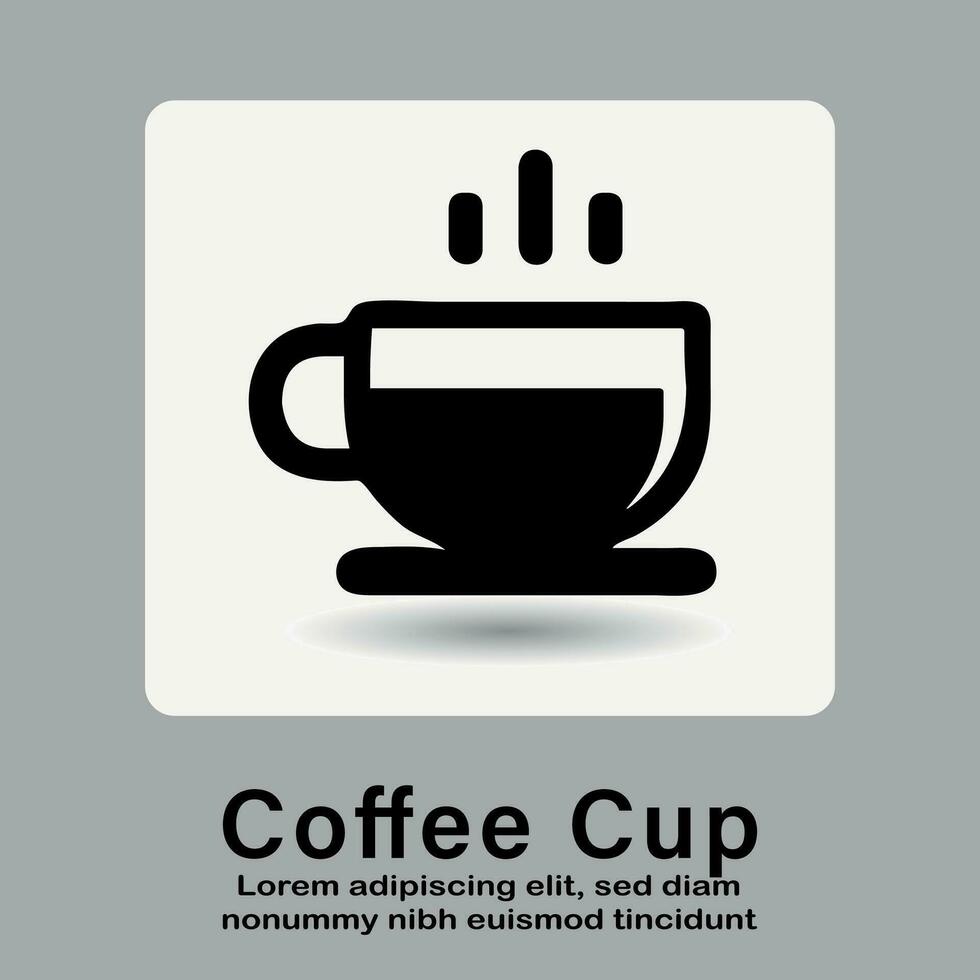 kaffe kopp ikon, varm kaffe kopp ikon för använda sig av appar och webbplatser vektor illustration.