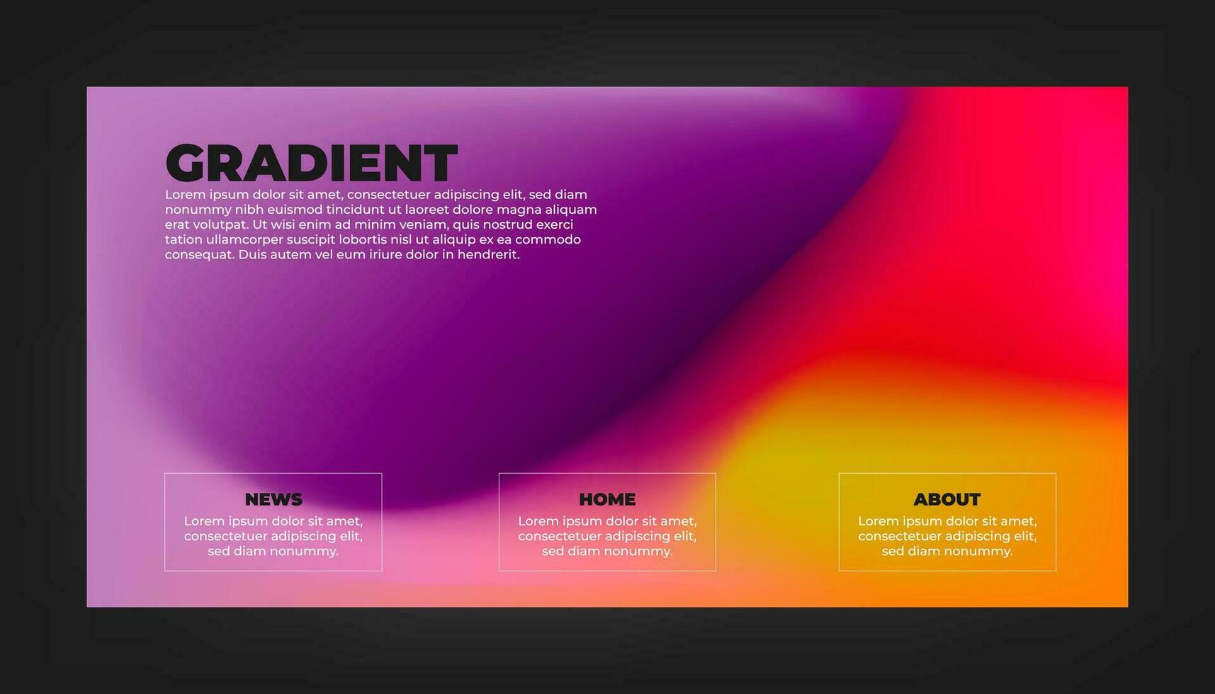 modern Hintergrund Design mit Gradient und Korn Textur. minimalistisch Gradient Hintergrund mit geometrisch Formen zum Webseite Design, Landung Buchseite, Hintergrund, Banner, Poster, Flyer, und Präsentation vektor