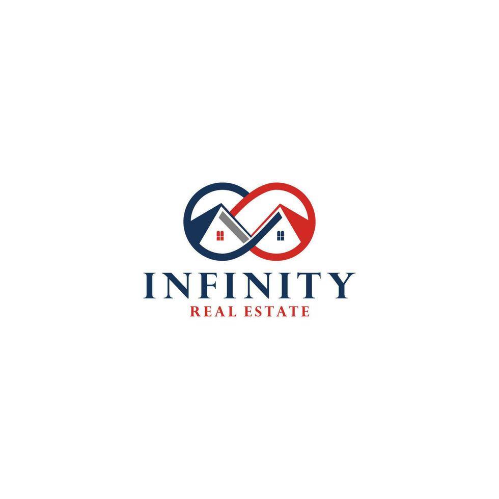 inifinity verklig egendom logotyp design vektor