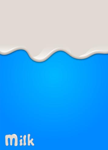 Realistischer Milchtropfen, spritzt, Flüssigkeit lokalisiert auf blauem Hintergrund. Vektor-Illustration vektor