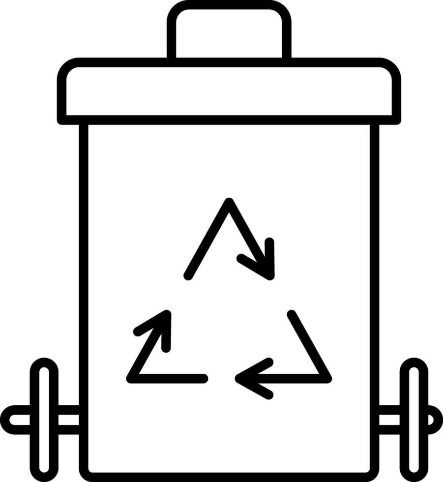 skräp linje vektor ikon design