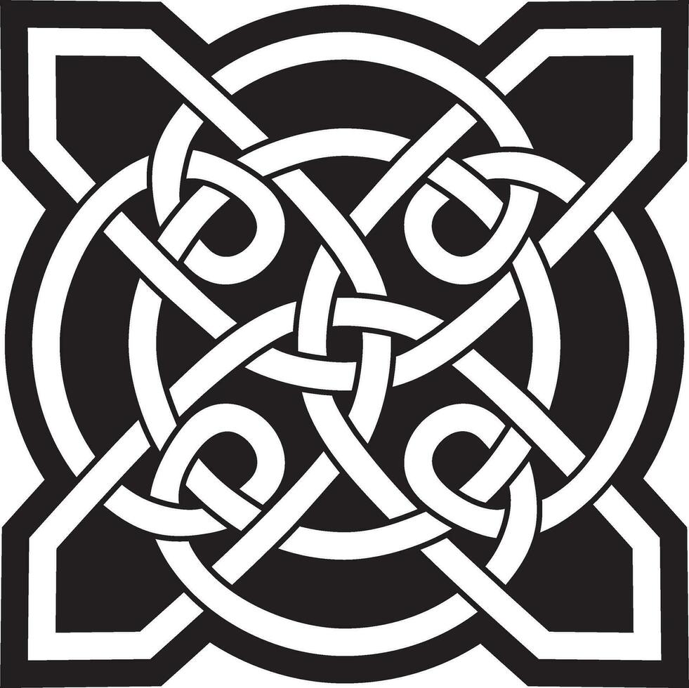 vektor svart svartvit celtic Knut. prydnad av gammal europeisk människors. de tecken och symbol av de irländska, skotter, britter, franks..