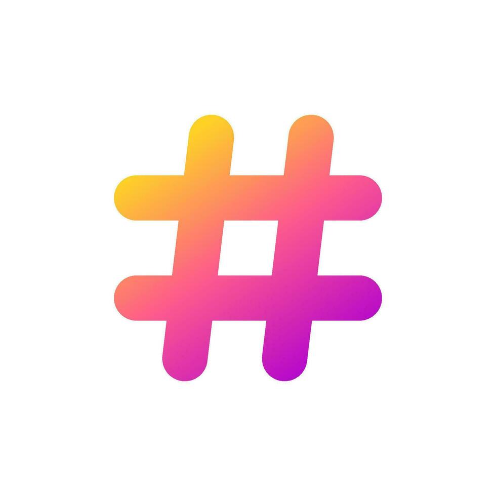 färgrik hashtag ikon vektor illustration