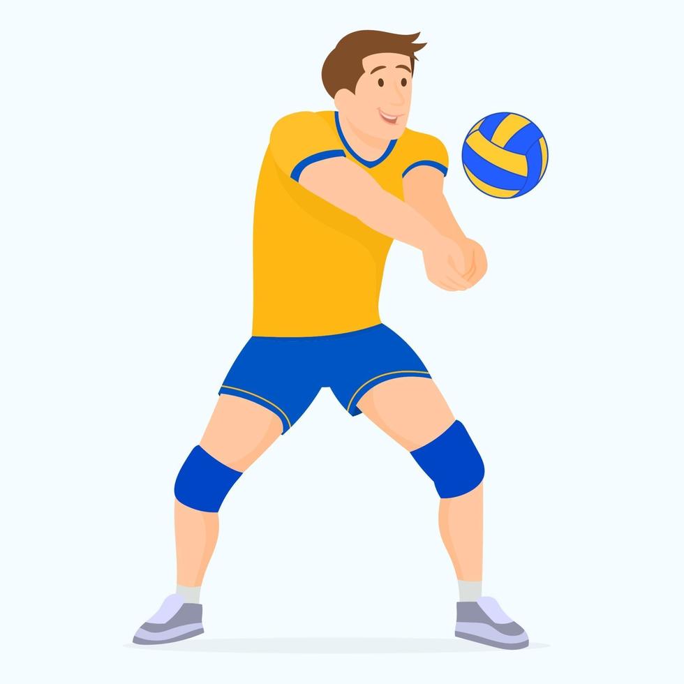 Teenager, der Volleyball spielt vektor