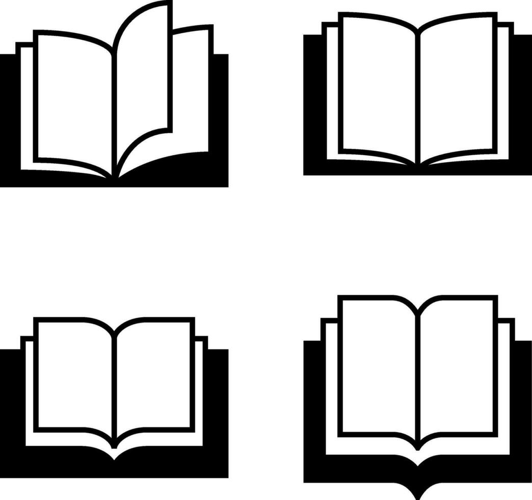 Buch Symbol einstellen Vektor Illustration