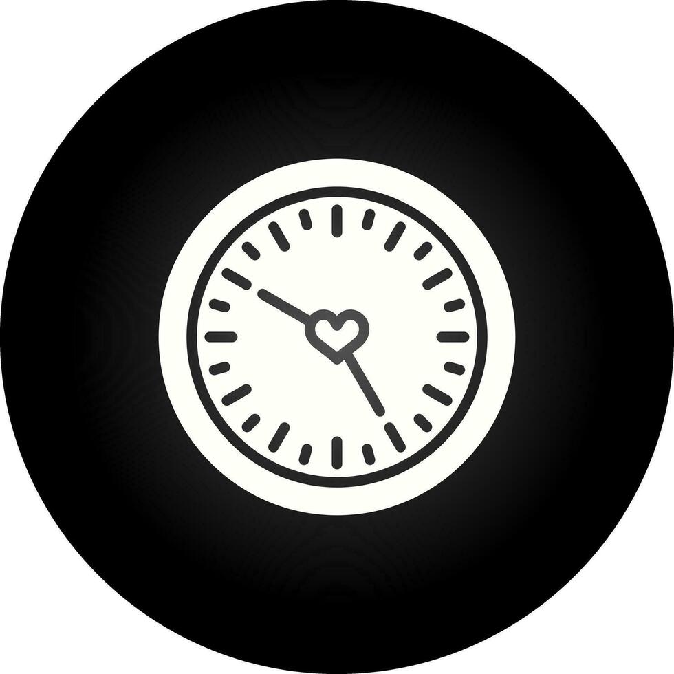 Liebe Uhr Vektor Symbol