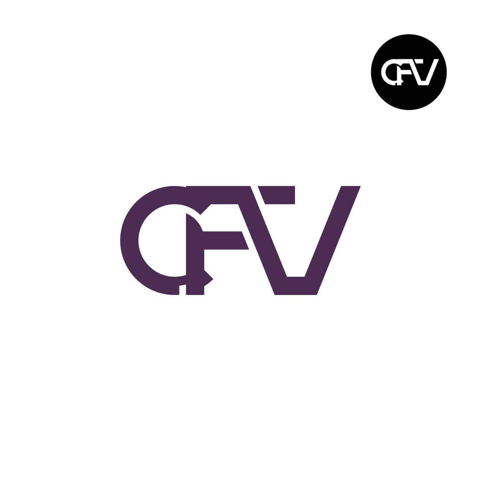 Brief cfv Monogramm Logo Design vektor