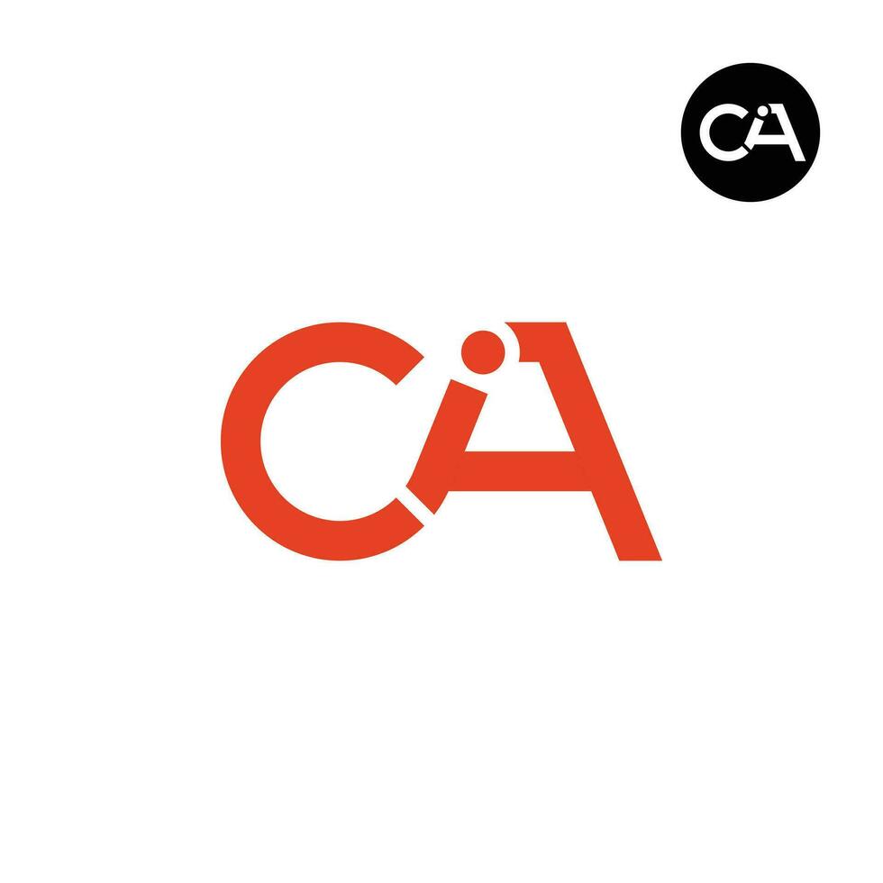 Brief cia Monogramm Logo Design vektor