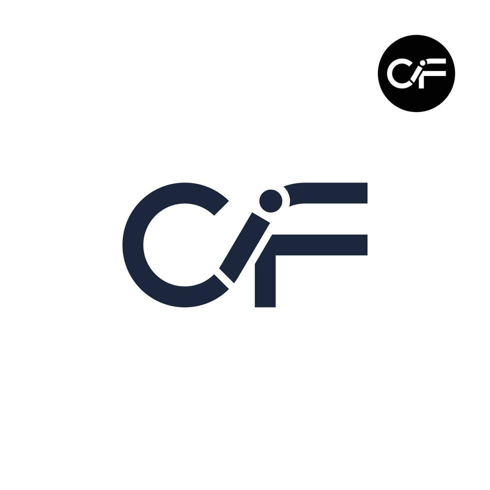 Brief cif Monogramm Logo Design vektor