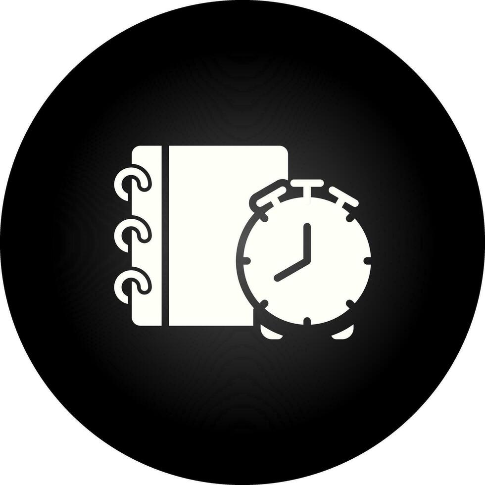 Notizblock mit Alarm Uhr Vektor Symbol