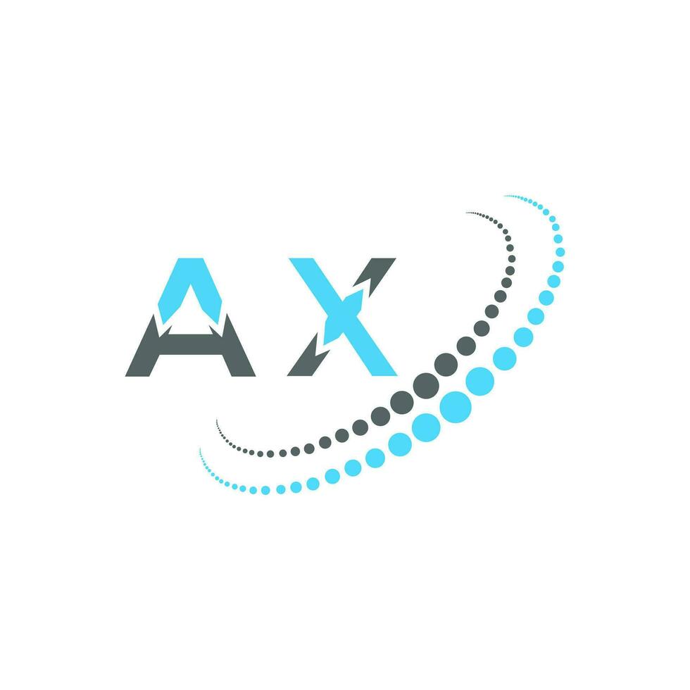 ax buchstabe logo kreatives design. Axt einzigartiges Design. vektor