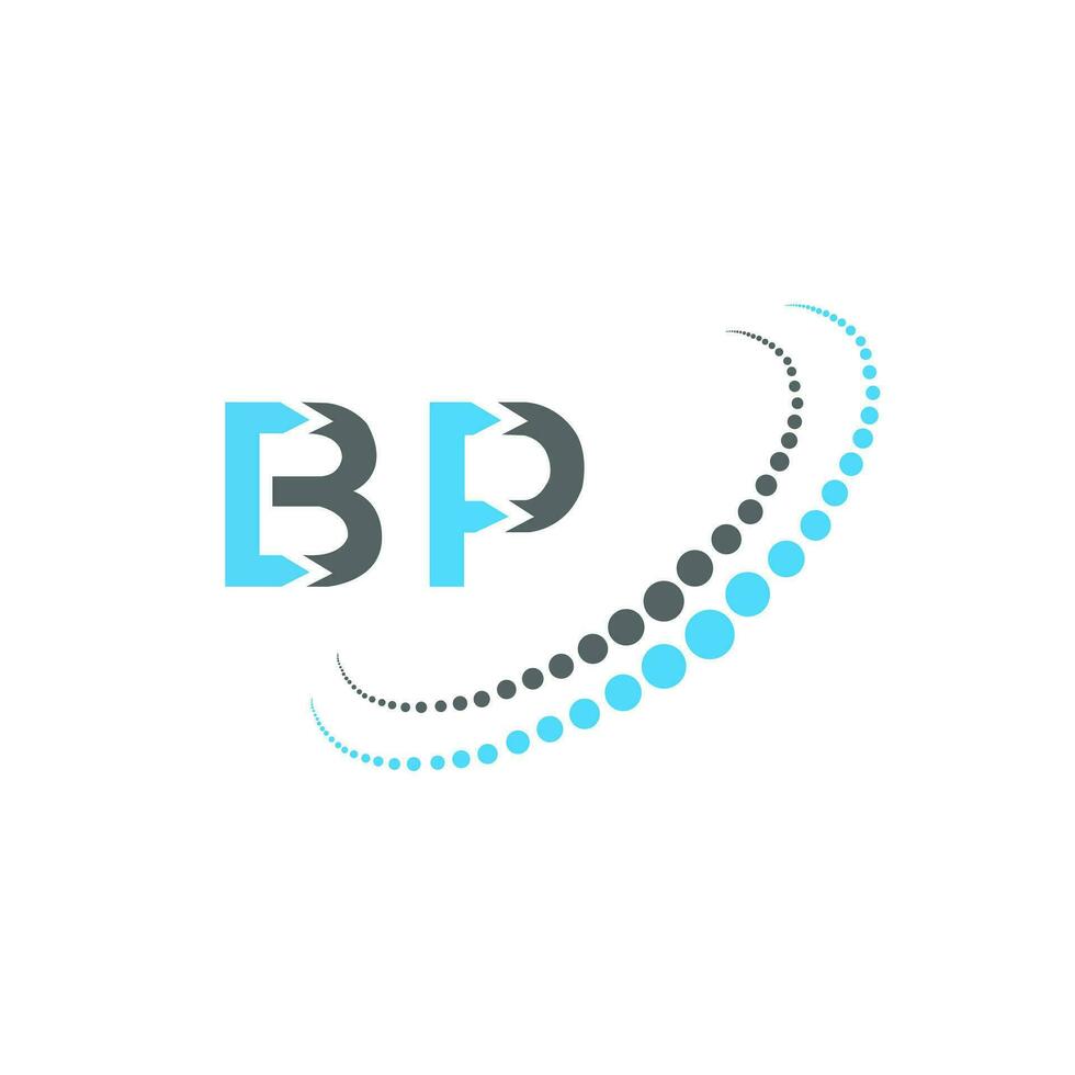 bp brev logotyp kreativ design. bp unik design. vektor