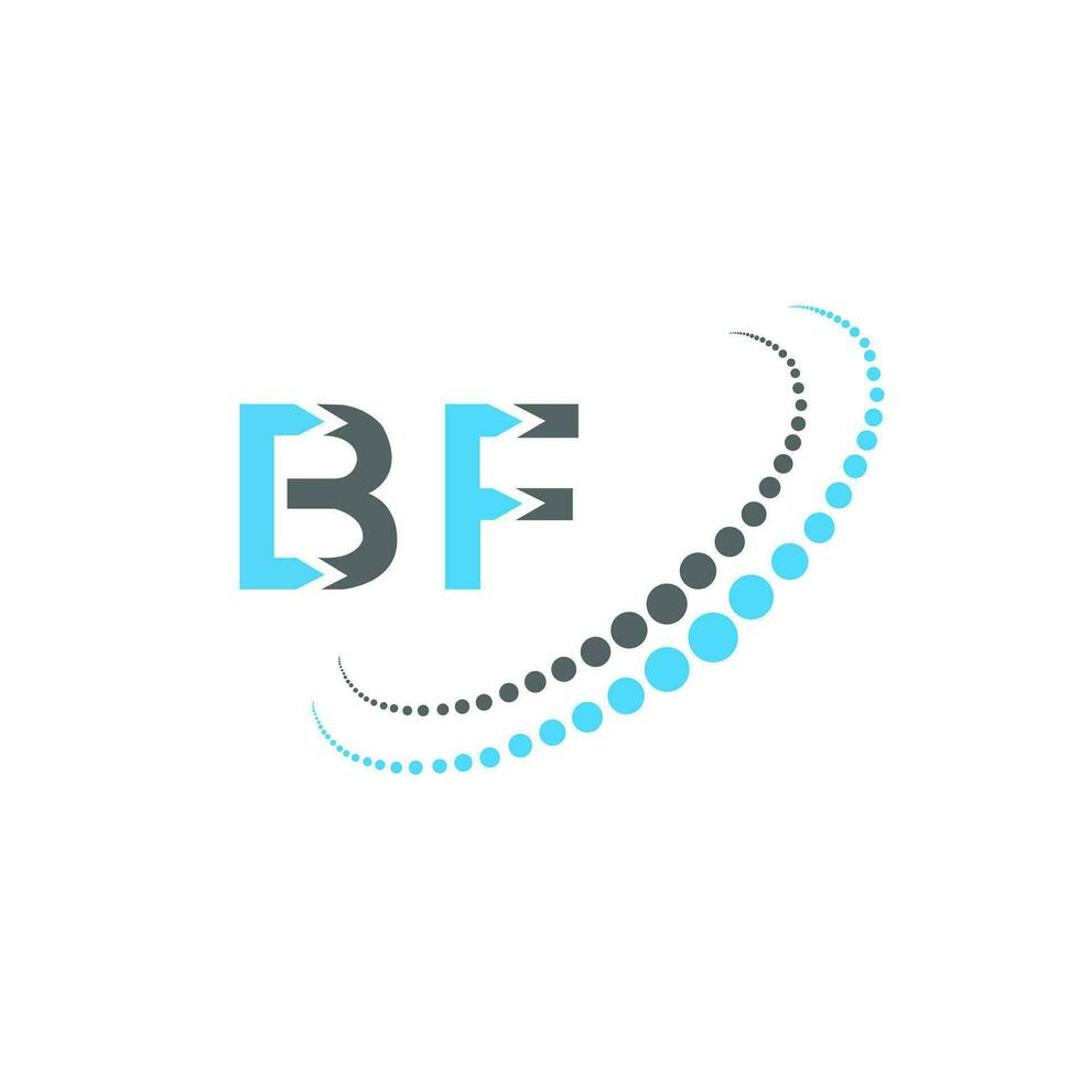 bf brev logotyp kreativ design. bf unik design. vektor