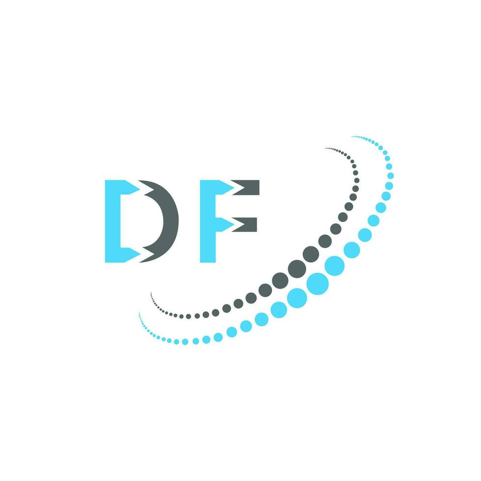 df brev logotyp kreativ design. df unik design. vektor