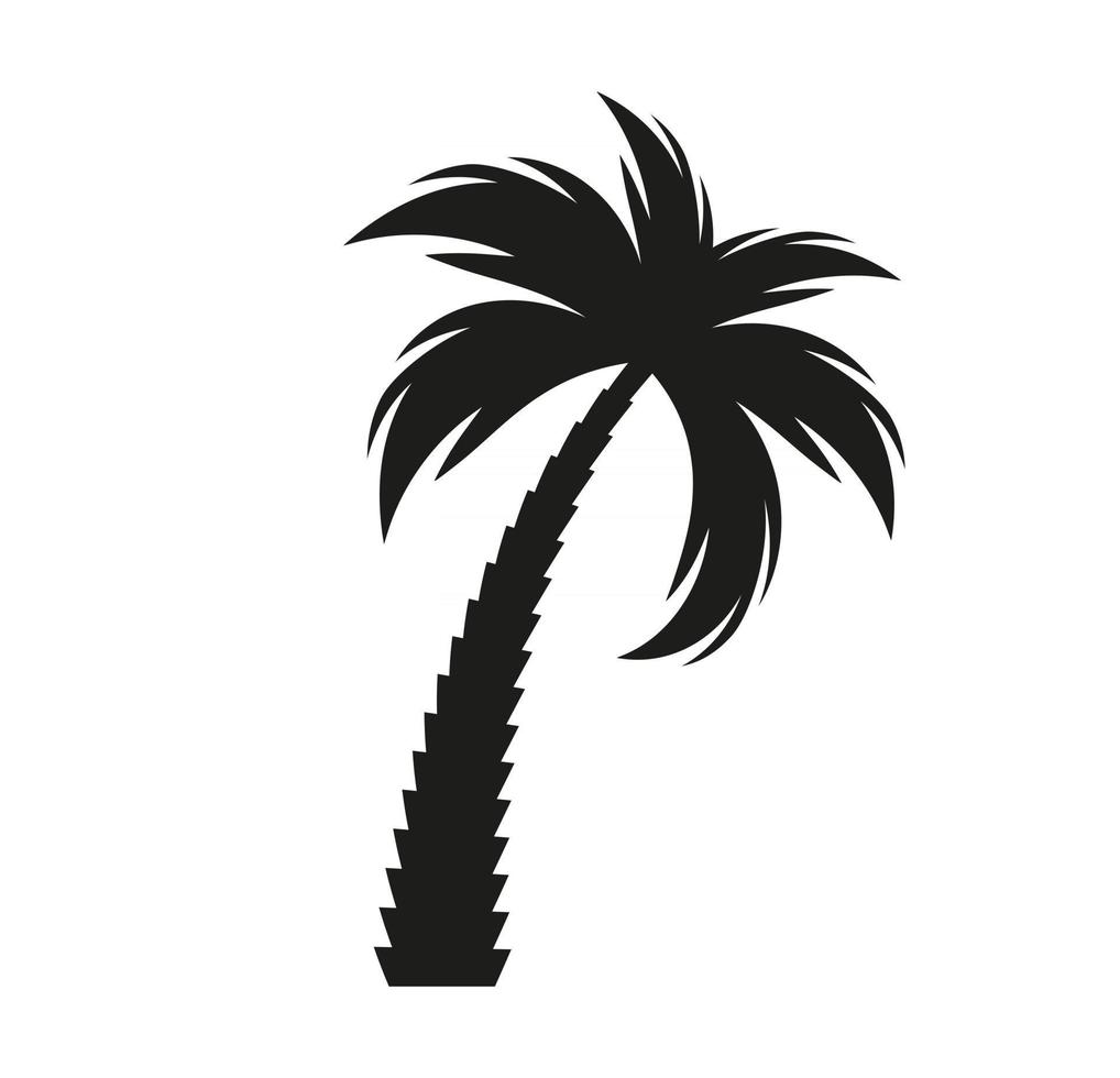 svart palm silhuett. vektor illustration