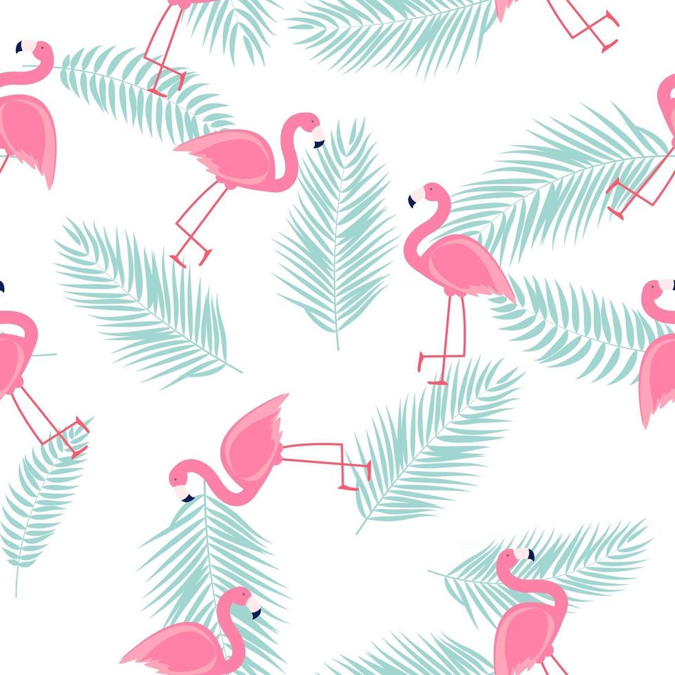 niedliche nahtlose Flamingo-Mustervektorillustration vektor
