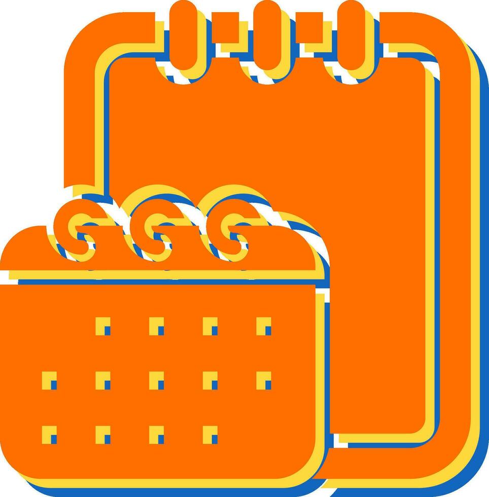 Memo Pad mit Kalender Vektor Symbol